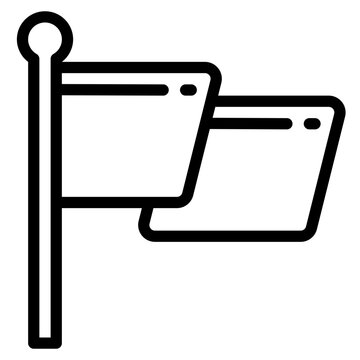 flag outline style icon