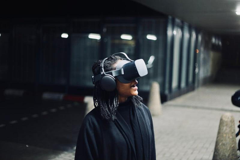 person wearing a virtual reality headset