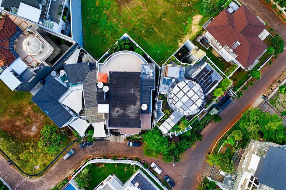 Top View Photo of Houses Near Road